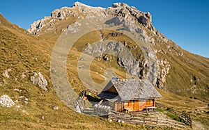 Scenic landscape of Dolomites in Italy