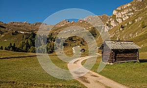 Scenic landscape of Dolomites in Italy