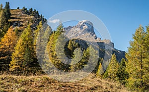 Scenic landscape of Dolomites in Italy