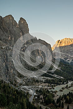 Scenic landscape of Dolomites in Italy