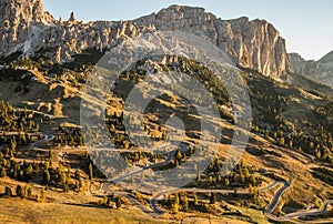 Scenic landscape of Dolomites in Italy