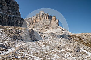 Scenic landscape of Dolomites in Italy