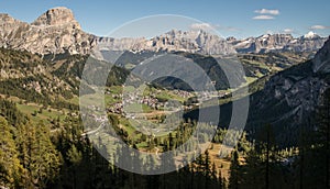 Scenic landscape of Dolomites in Italy