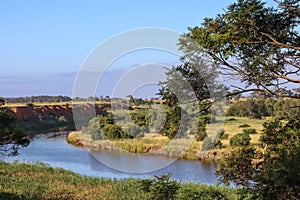 Scenic landscape featuring a tranquil river in Werribee, Australia