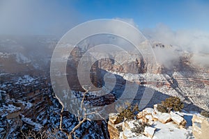 Scenic Grand Canyon in Winter