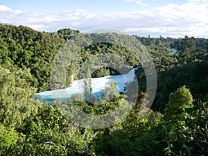 Scenic landscape of the Huka Falls, New Zealand