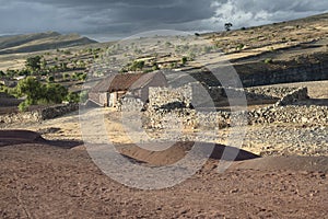 Scenic Landscape At Maragua Crater. Village Inside The Crater Of Maragua Dormant Volcano, Bolivia