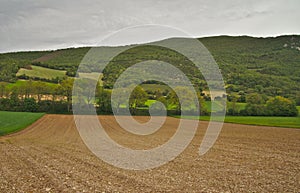 Scenic landscape of Monti Sibilini national park in Umbria