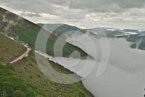 Scenic landscape of Monti Sibilini national park in Umbria