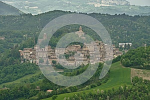 Scenic landscape of Monti Sibilini national park in Umbria