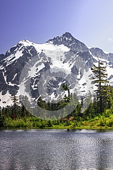 Scenic landscape in Mount Baker national forest photo