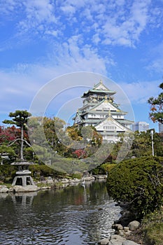 Scenic landscape of Osaka Castle Park