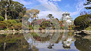 Scenic landscape of Osaka Castle Park