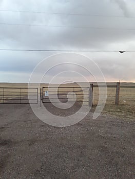 Scenic landscape on Terry ranch road Cheyenne Wyoming photo