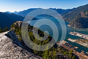 Scenic landscape view of Howe Sound