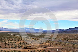 Scenic landscape view Las Vegas to Phoenix, Arizona, United States