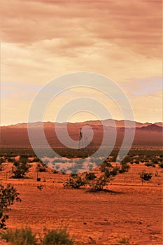 Scenic landscape view Las Vegas to Phoenix, Arizona, United States