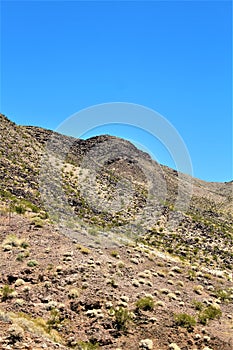 Scenic landscape view Phoenix to Las Vegas, Arizona, United States