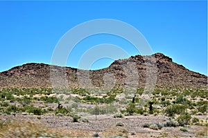 Scenic landscape view Phoenix to Las Vegas, Arizona, United States photo