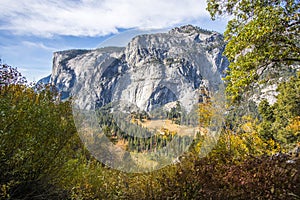 Scenic landscape of Yosemite Granite Cliff