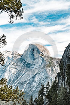 Scenic landscape of Yosemite's Half Dome