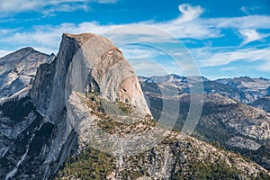Scenic landscape of Yosemite& x27;s Half Dome