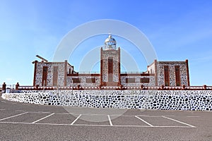 Scenic lighthouse Faro de la Entallada at Fuerteventura , Canary islands, Spain