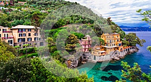 Scenic Ligurian coast of Italy - beautiful luxury Portofino. photo