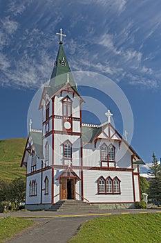 Scenic Luthern Chruch on  Sunny Fall Day