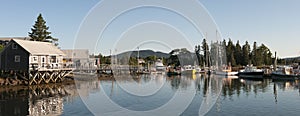 Scenic Maine harbor photo