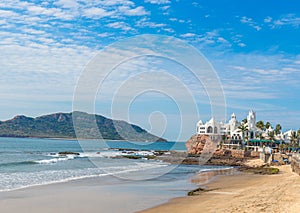 Scenic Mazatlan sea promenade El Malecon with ocean lookouts and scenic landscapes