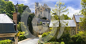 scenic medieval castles of Loire valley - Montreuil-Bellay. France