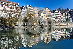 Scenic medieval houses at the riverfront