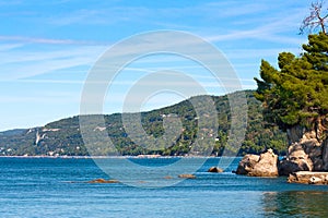 Scenic Mediterranean coast landscape