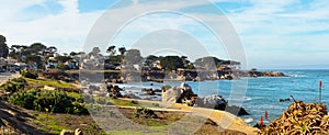 Scenic Monterey coast, beautiful California coastline, Pacific Grove, Monterey, California, USA