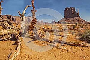 Scenic Monument Valley National Park on a sunny day.