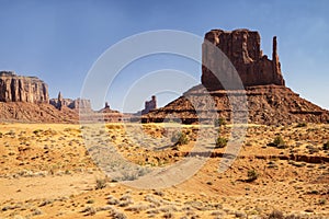 Scenic Monument Valley National Park on a sunny day.