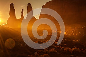 Scenic Monument Valley Sunset