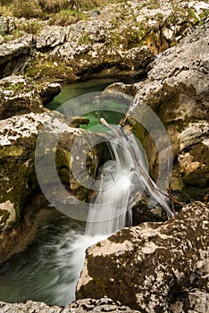 Scenic Mostnice glacier gorge near Bohinj in Slovenia photo