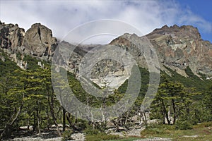 Scenic mountain in the area of Cerreterra Austral, Patagonia