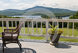 Scenic mountain house deck