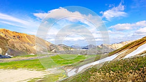 Scenic Mountain landscape in Iceland. Landmannalaugar, Fjallabak Nature Reserve