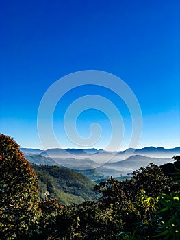 scenic mountain range landscape in sri lanka