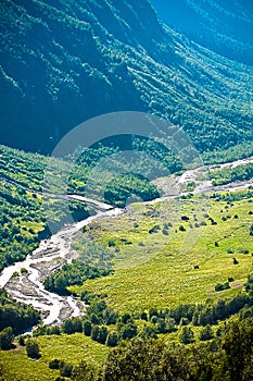 Scenic mountain walley