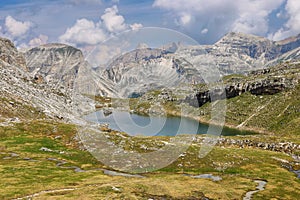 Scenic Mountains in Puez-odle nature park in the dolomites, Italy