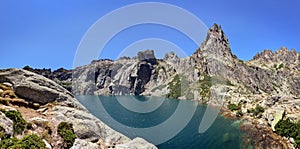 Scenic mountaintop lake