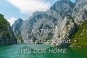 Scenic nature background with text