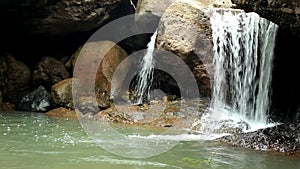 Scenic nature of beautiful The stream flows