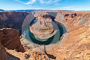 Scenic nature view at Horseshoe rock on Grand Canyon and Colorado river