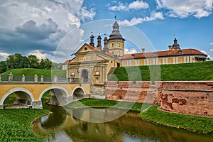 Scenic Nesvizh Castle in Belarus